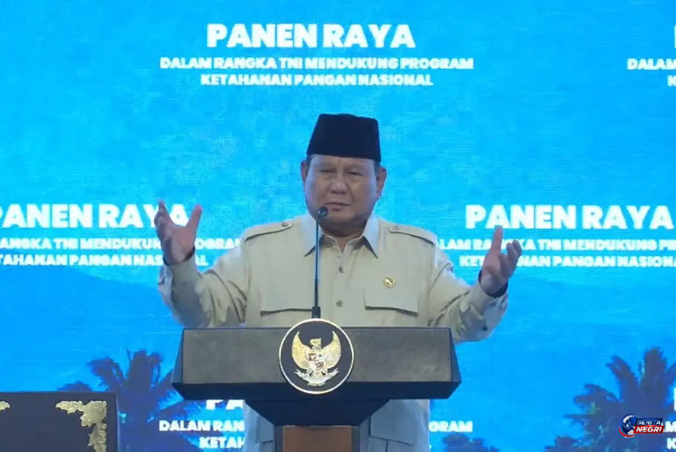 Presiden Prabowo Hadiri Panen Raya TNI di Malang, Tekankan Kolaborasi untuk Ketahanan Pangan Nasional