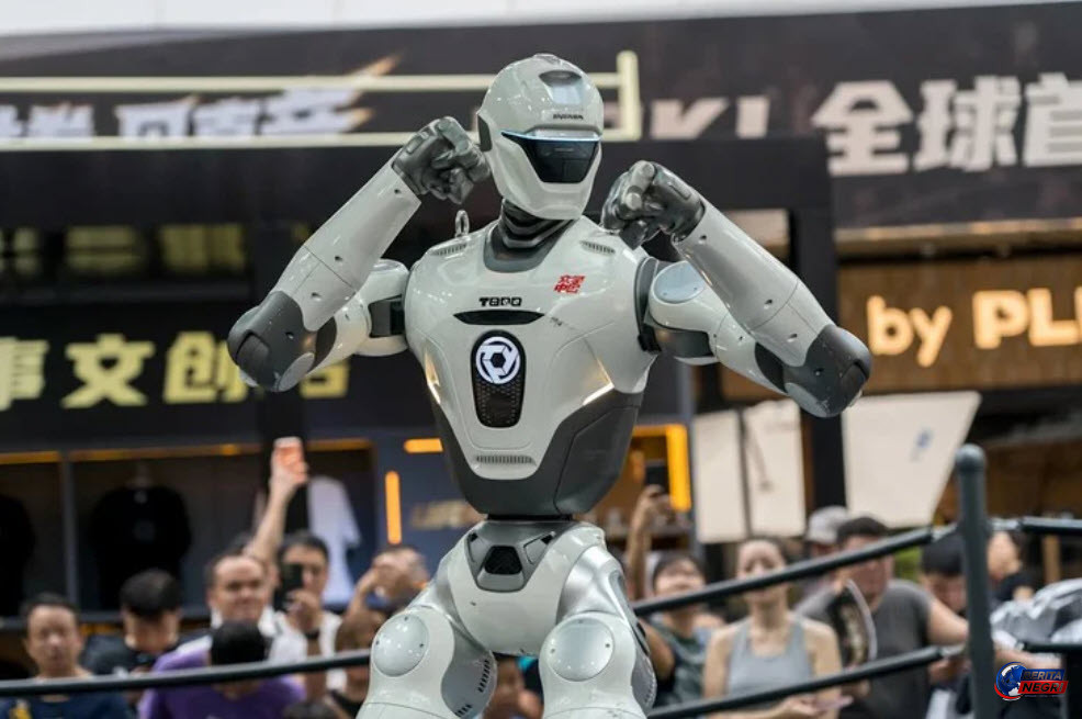 Robot Humanoid Masuk Arena MMA, White Eagle vs Matador Jadi Debut Sensasional di China