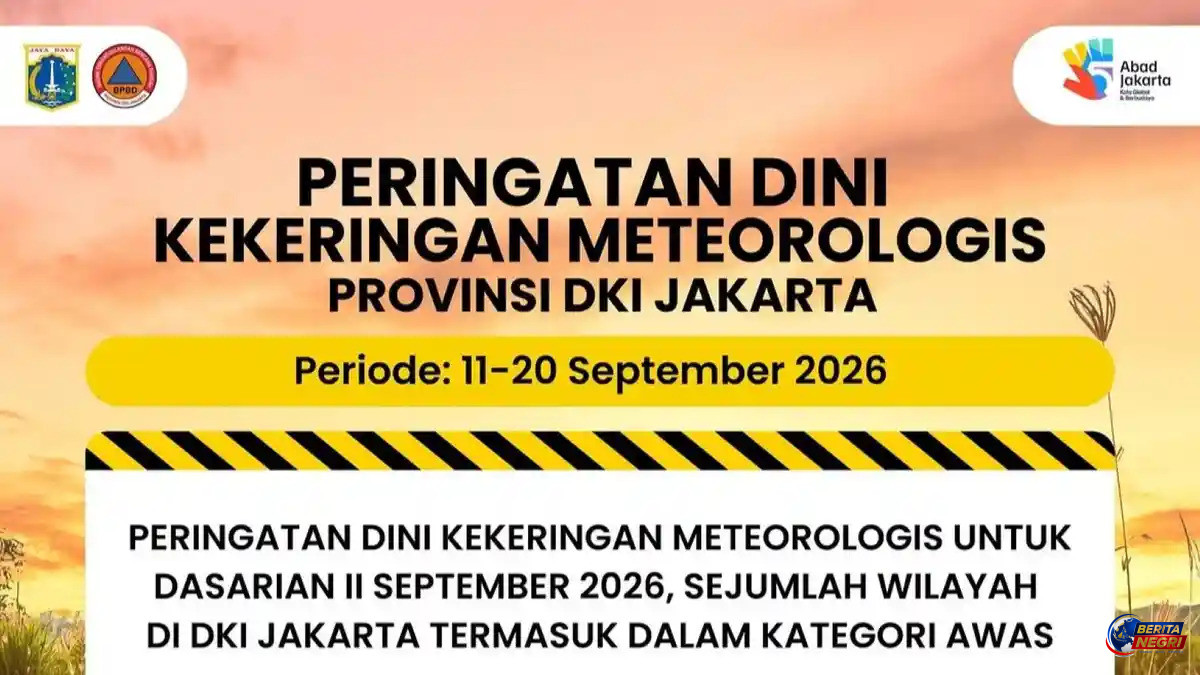 BMKG Tetapkan Seluruh Jakarta Berstatus Awas Kekeringan hingga 20 September, El Nino Ancam hingga 2027